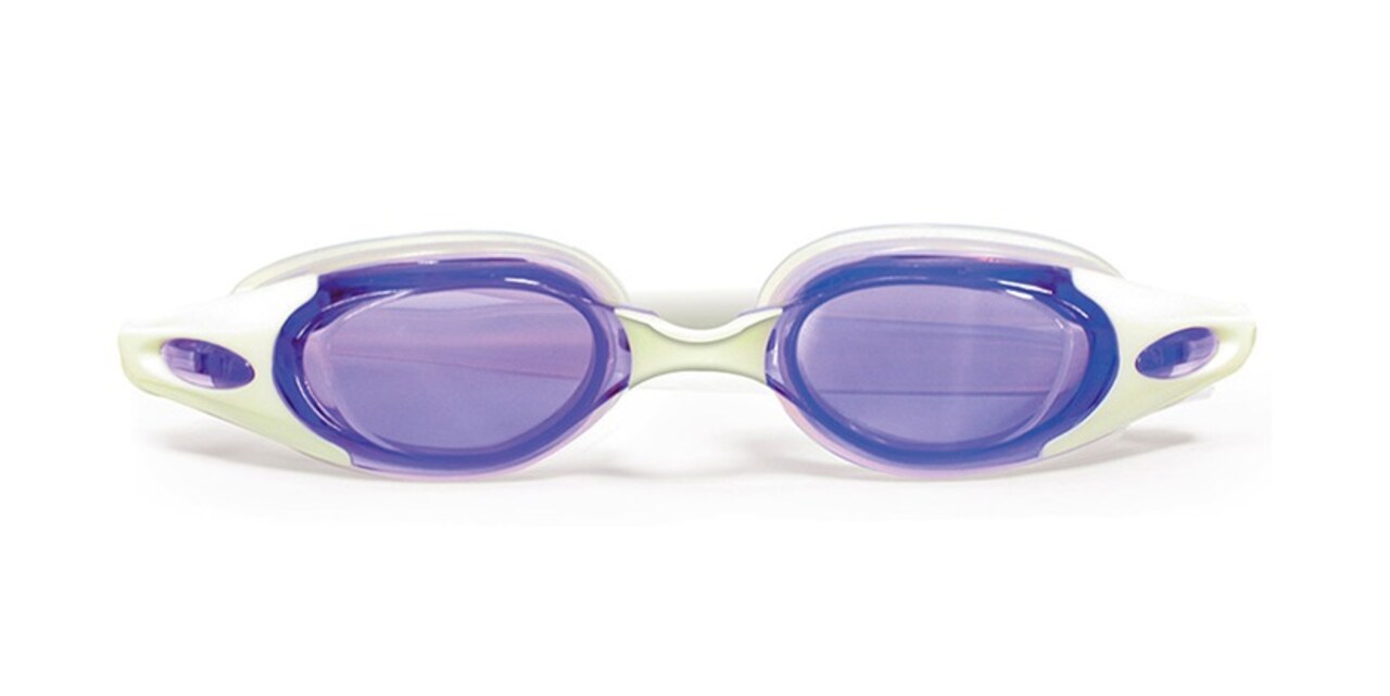 Swim Central 7" Purple and White Advanced Pro Goggles Swimming Pool Accessory for Adults